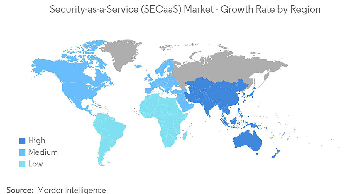 Security as a Service (SECaaS) - Market Growth Rate by Region